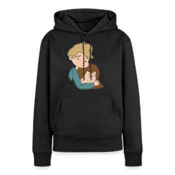 Cuddle Overload - Women’s Premium Organic Hoodie - black - Front - Julia (174cm)