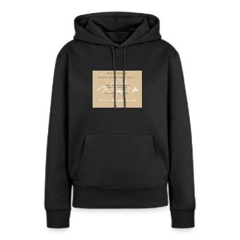 Sonntagabend am Mittelmeer - Frauen Premium Bio Hoodie - Schwarz - Vorne - Julia (174cm)