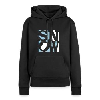 Snow Popart 2C - Frauen Premium Bio Hoodie - Schwarz - Vorne - Julia (174cm)