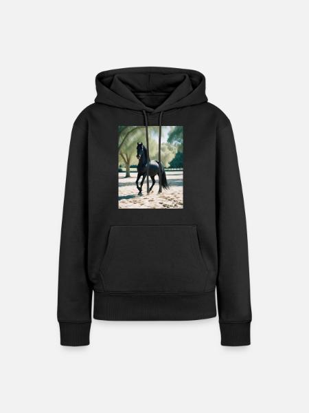 PRE - Frauen Premium Bio Hoodie - Schwarz