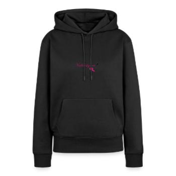 Concepteur d'ongles - Sweat à capuche Premium bio Femme - noir - Devant - Julia (174cm)