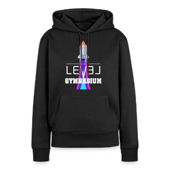 Gymnasium Grundschulabschluss Level Rakete - Frauen Premium Bio Hoodie - Schwarz - Vorne - Julia (174cm)