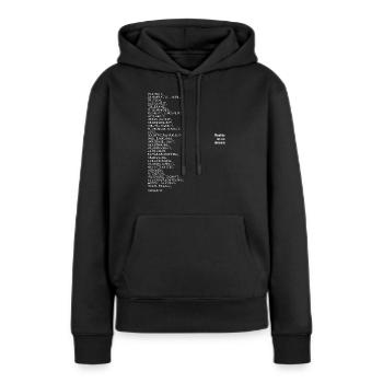 Gegen Rechts, Gegen Nazis. Rechts ist es einsam - Frauen Premium Bio Hoodie - Schwarz - Vorne - Julia (174cm)