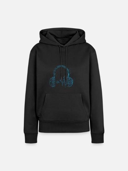 DJ - Sweat à capuche Premium bio Femme - noir