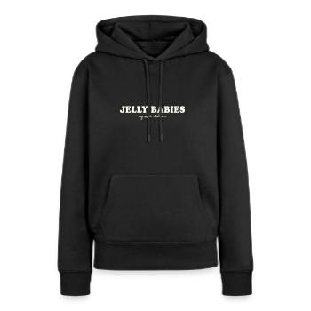JELLY BABIES : MA DOUCE RÉBELLION - Sweat à capuche Premium bio Femme - noir - Devant - Julia (174cm)