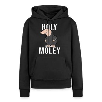 taupe - Sweat à capuche Premium bio Femme - noir - Devant - Julia (174cm)
