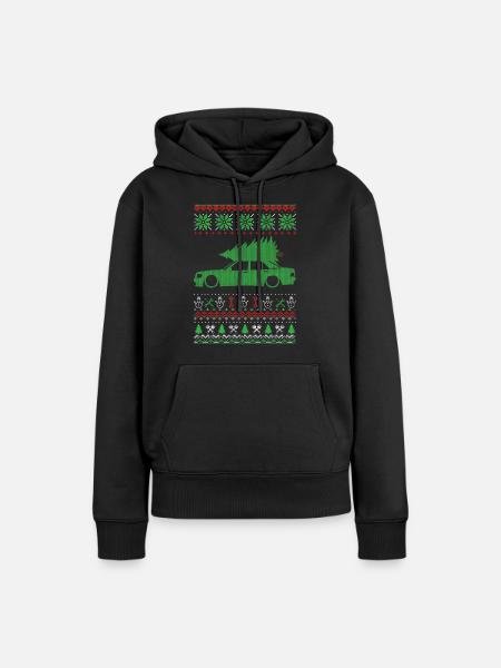 Christmas Ugly Sweater - Frauen Premium Bio Hoodie - Schwarz