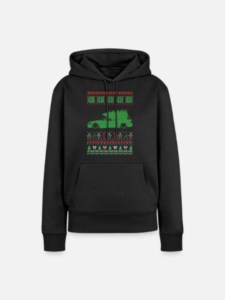 Christmas Ugly Sweater - Frauen Premium Bio Hoodie - Schwarz