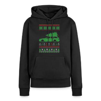 Christmas Ugly Sweater - Frauen Premium Bio Hoodie - Schwarz - Vorne - Julia (174cm)