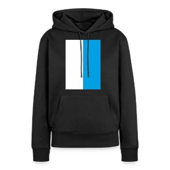 blanc bleu Bavière drapeau idée cadeau - Sweat à capuche Premium bio Femme - noir - Devant - Julia (174cm)