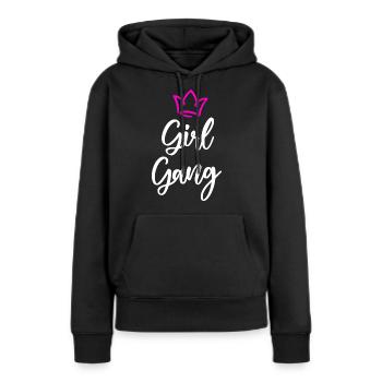 Girl Gang Girlfriend Équipe Féminine - Sweat à capuche Premium bio Femme - noir - Devant - Julia (174cm)