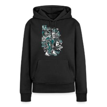 Jungle Music - Frauen Premium Bio Hoodie - Schwarz - Vorne - Julia (174cm)