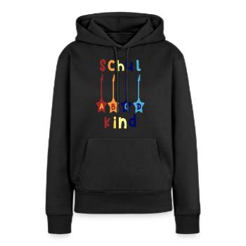 Schulkind ABCD Rockgitarre T shirt - Frauen Premium Bio Hoodie - Schwarz - Vorne - Julia (174cm)