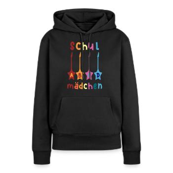 Schulmädchen ABCD Rockgitarre T shirt - Frauen Premium Bio Hoodie - Schwarz - Vorne - Julia (174cm)