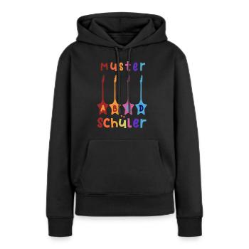 Musterschüler ABCD Rockgitarre T shirt - Frauen Premium Bio Hoodie - Schwarz - Vorne - Julia (174cm)