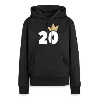 20 Krone Nummer 30 - Frauen Premium Bio Hoodie - Schwarz - Vorne - Julia (174cm)