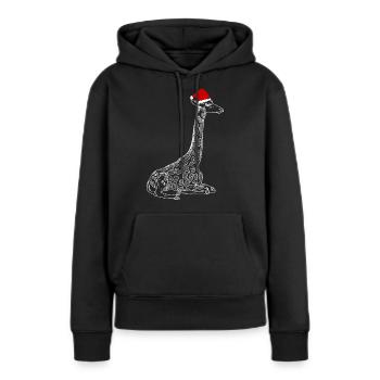 Christmas Giraffe - Women’s Premium Organic Hoodie - black - Front - Julia (174cm)