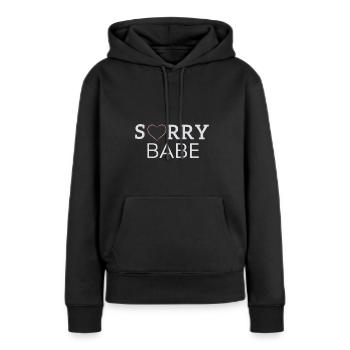 SORRY BABE - Sweat à capuche Premium bio Femme - noir - Devant - Julia (174cm)