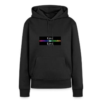 Love is Love - Frauen Premium Bio Hoodie - Schwarz - Vorne - Julia (174cm)
