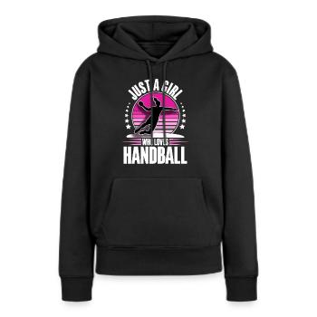 Handball Handball Player Women Handball - Women’s Premium Organic Hoodie - black - Front - Julia (174cm)