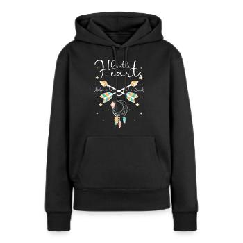 Träume Träumer Tattoo Träumen - Frauen Premium Bio Hoodie - Schwarz - Vorne - Julia (174cm)