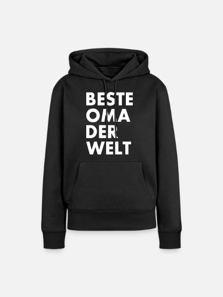 Beste oma der welt - Frauen Premium Bio Hoodie - Schwarz
