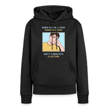 Parents Design für junge stolze Pinoys - Frauen Premium Bio Hoodie - Schwarz - Vorne - Julia (174cm)