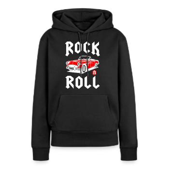 Rock And Roll Classic Car - Frauen Premium Bio Hoodie - Schwarz - Vorne - Julia (174cm)
