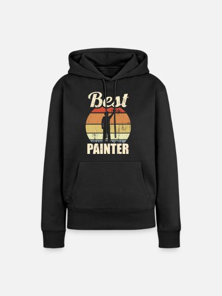 Bester Maler - Frauen Premium Bio Hoodie - Schwarz