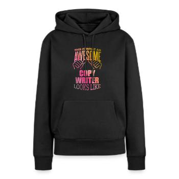 Texter Texter Texter Texter Texter - Frauen Premium Bio Hoodie - Schwarz - Vorne - Julia (174cm)