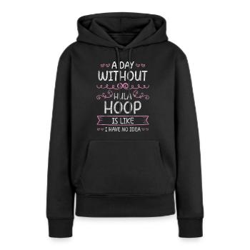 Mature Tendance Fit Hanche - Sweat à capuche Premium bio Femme - noir - Devant - Julia (174cm)