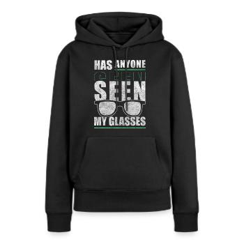 Brille Augenoptiker Gesichtsschmuck - Frauen Premium Bio Hoodie - Schwarz - Vorne - Julia (174cm)