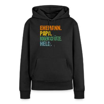 Bogenschießen Bogenschütze Geschenk - Frauen Premium Bio Hoodie - Schwarz - Vorne - Julia (174cm)