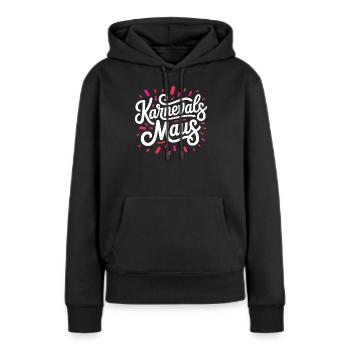 Souris de carnaval Souris de Cologne Souris de carnaval - Sweat à capuche Premium bio Femme - noir - Devant - Julia (174cm)