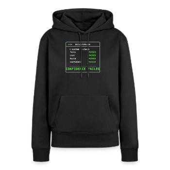 System Check Build Pipeline DevOps IT Geschenk - Frauen Premium Bio Hoodie - Schwarz - Vorne - Julia (174cm)