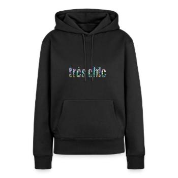 très chic - Frauen Premium Bio Hoodie - Schwarz - Vorne - Julia (174cm)
