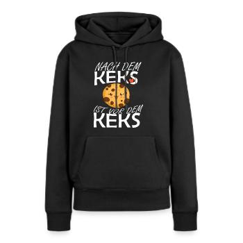 Nach dem Keks ist vor dem Keks Cookie Geschenkidee - Frauen Premium Bio Hoodie - Schwarz - Vorne - Julia (174cm)