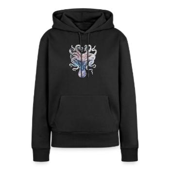 SPACE SQUID - Women’s Premium Organic Hoodie - black - Front - Julia (174cm)