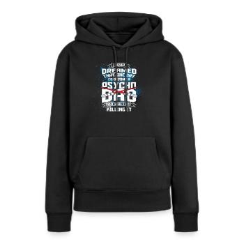 PSYCHO DARTH DAD X2X - Frauen Premium Bio Hoodie - Schwarz - Vorne - Julia (174cm)