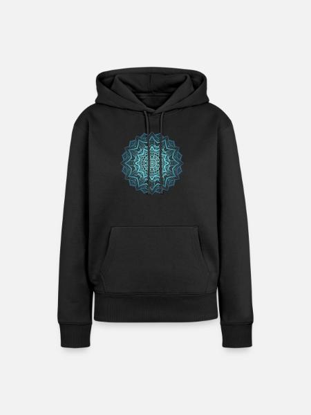 Mandala 2 - Sweat à capuche Premium bio Femme - noir