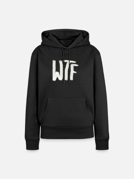WTF - Frauen Premium Bio Hoodie - Schwarz
