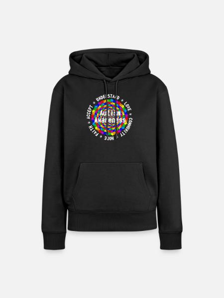 Autism Awareness - Frauen Premium Bio Hoodie - Schwarz