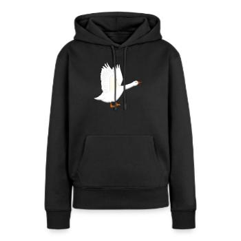 Gans ist sauer - Frauen Premium Bio Hoodie - Schwarz - Vorne - Julia (174cm)