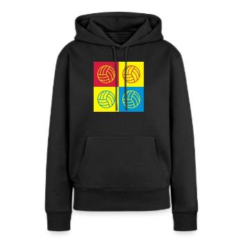 Volleyball - Volley Ball - Volley-Ball - Sport - Frauen Premium Bio Hoodie - Schwarz - Vorne - Julia (174cm)