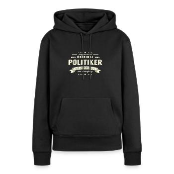 Politiker aus Leidenschaft - Frauen Premium Bio Hoodie - Schwarz - Vorne - Julia (174cm)
