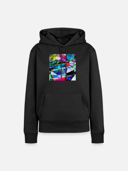 Kaleidoskop polygonal - Frauen Premium Bio Hoodie - Schwarz