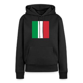 italien fahne - Frauen Premium Bio Hoodie - Schwarz - Vorne - Julia (174cm)