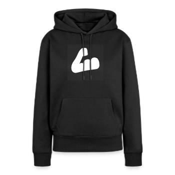 Arm stark - Frauen Premium Bio Hoodie - Schwarz - Vorne - Julia (174cm)