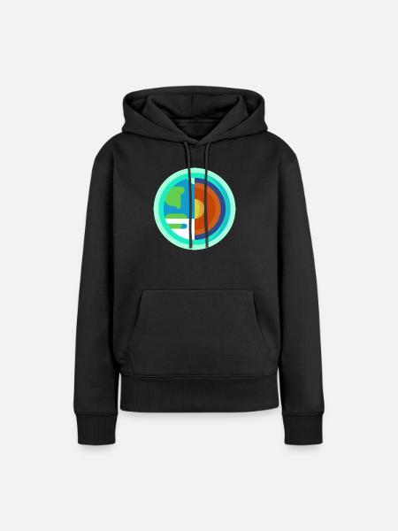 Erde - Frauen Premium Bio Hoodie - Schwarz