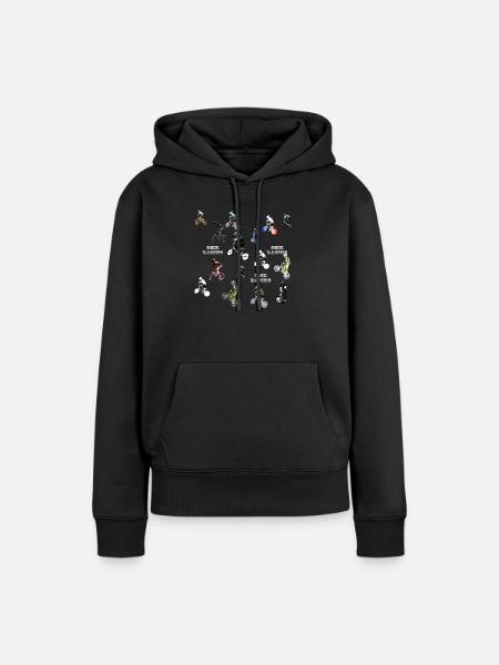 BMX-Rennen - Frauen Premium Bio Hoodie - Schwarz